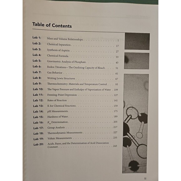 2020-2021 GENERAL CHEMISTRY - LAB MANUAL UNIV OF CONNECTICUT  Pre-owned Textbook - Picture 4 of 5